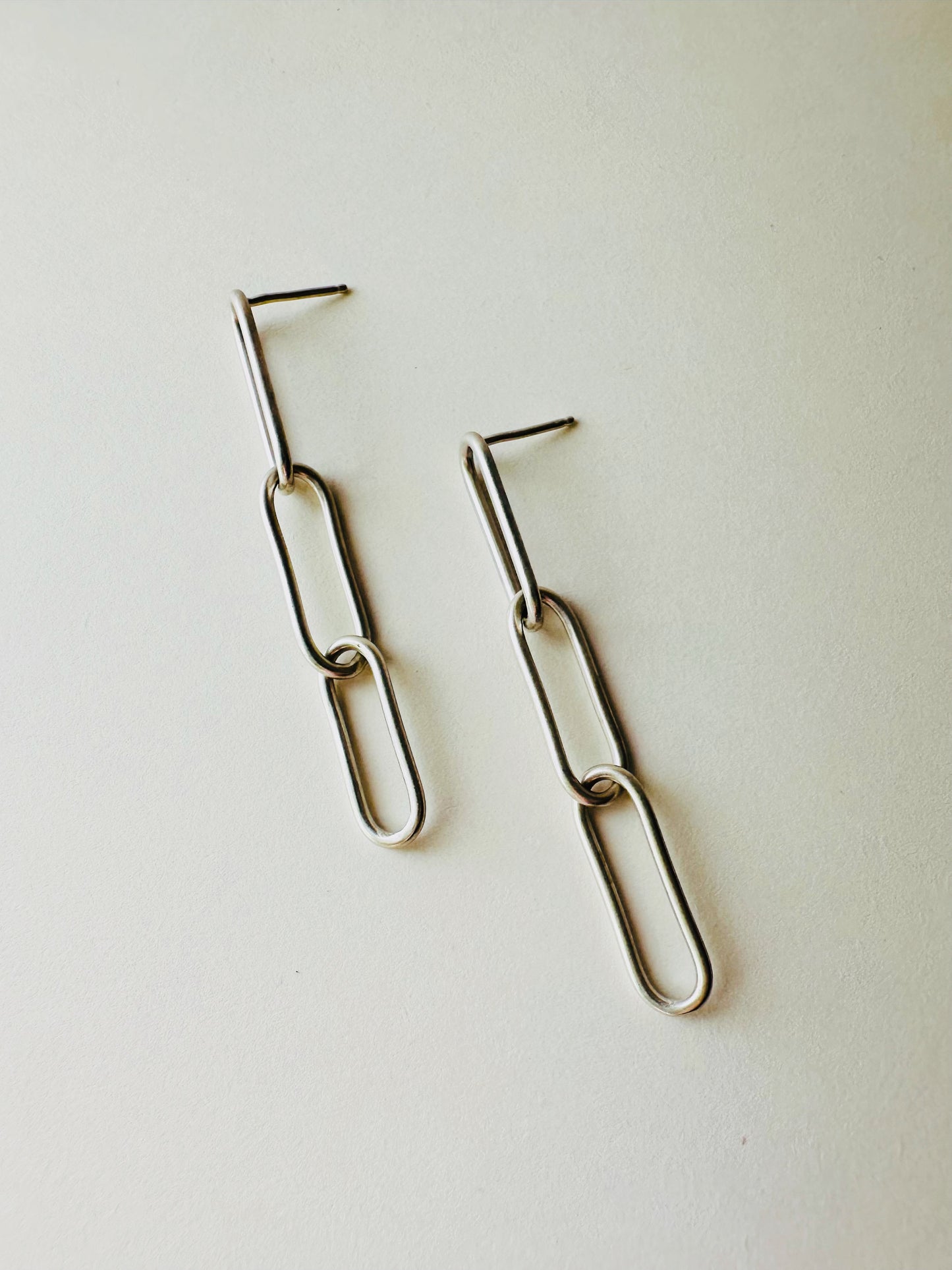 Handmade Paperclip Chain Earrings