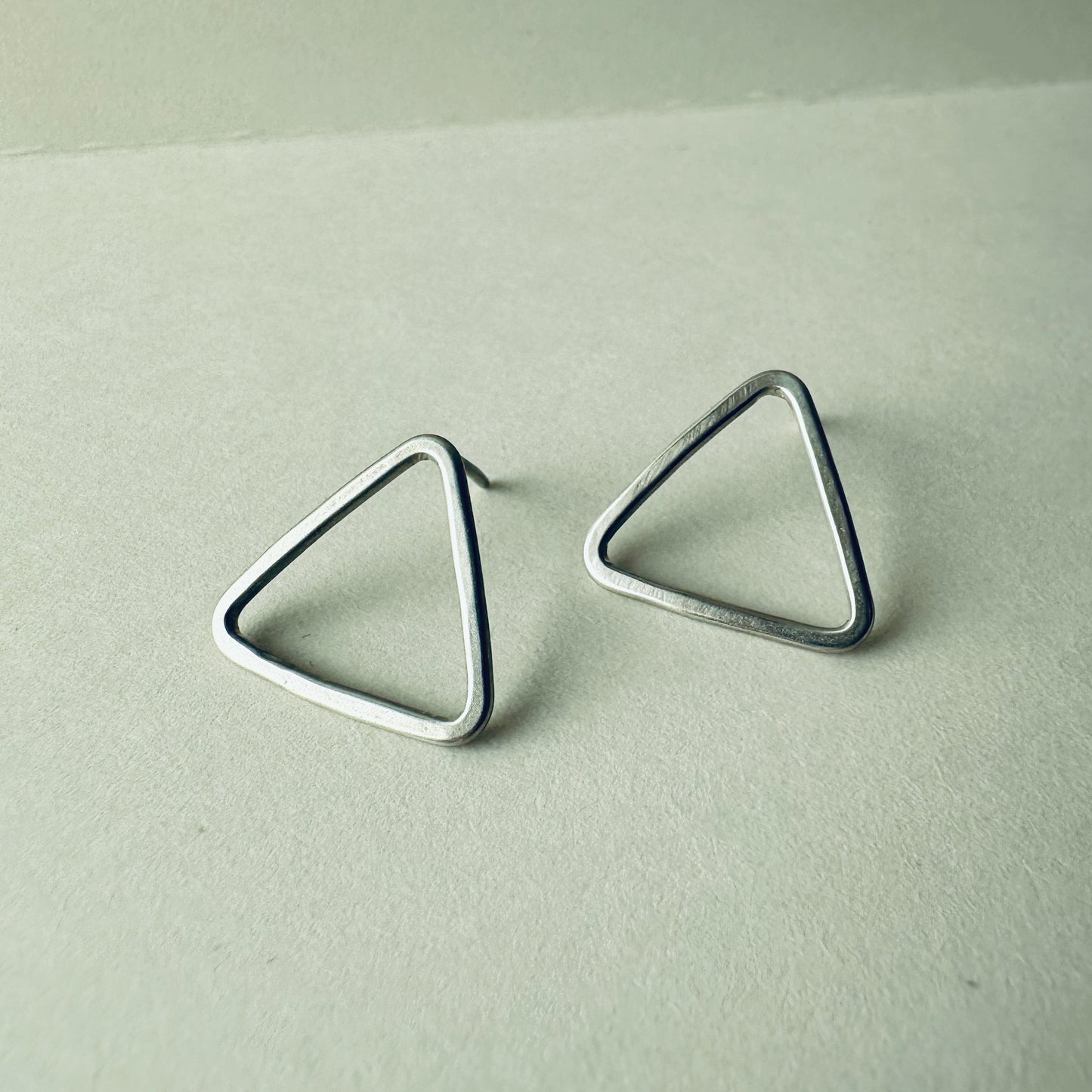 Silver Triangle Earrings