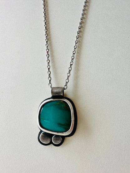 Stone and Silver Pebble Necklace