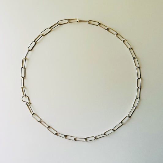 Handmade Paperclip Chain Necklace - 22in