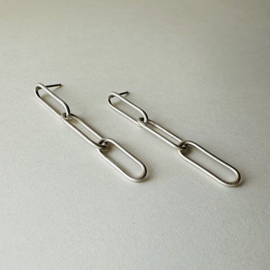 Handmade Paperclip Chain Earrings