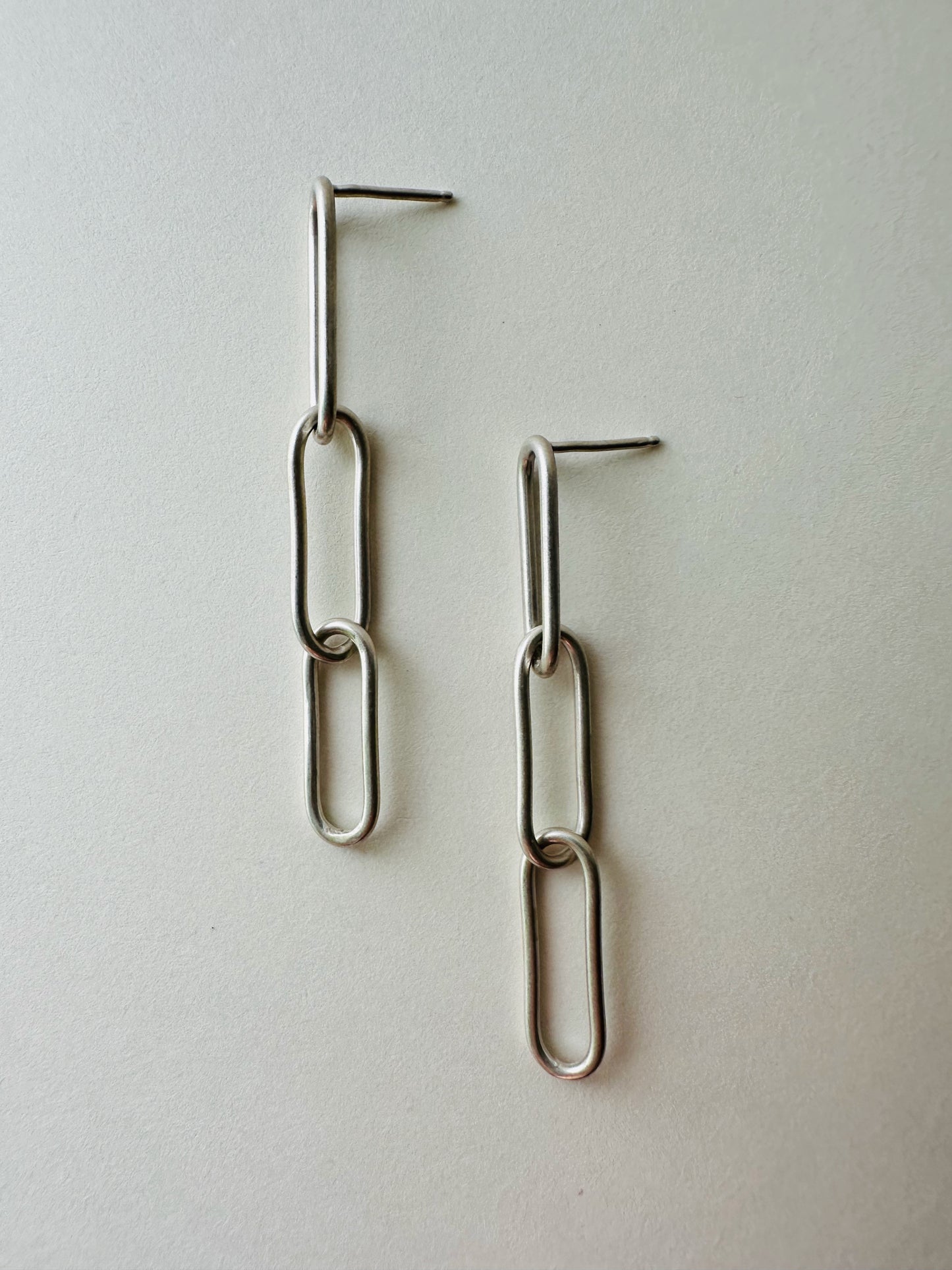 Handmade Paperclip Chain Earrings