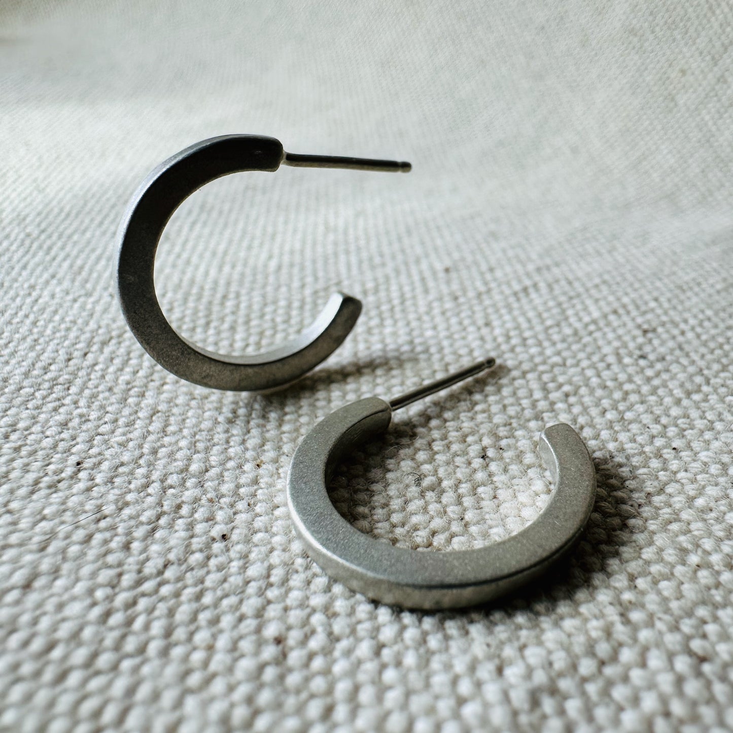 Silver Elemental Hoops