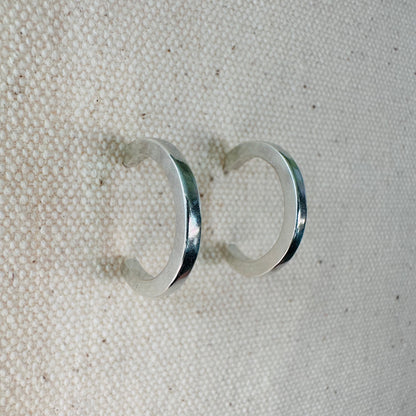 Silver Elemental Hoops