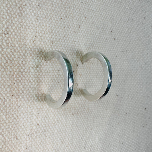 Silver Elemental Hoops