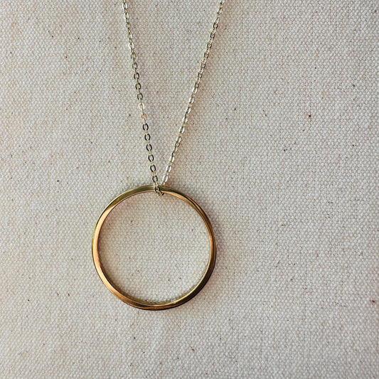 Brass Circle Necklace