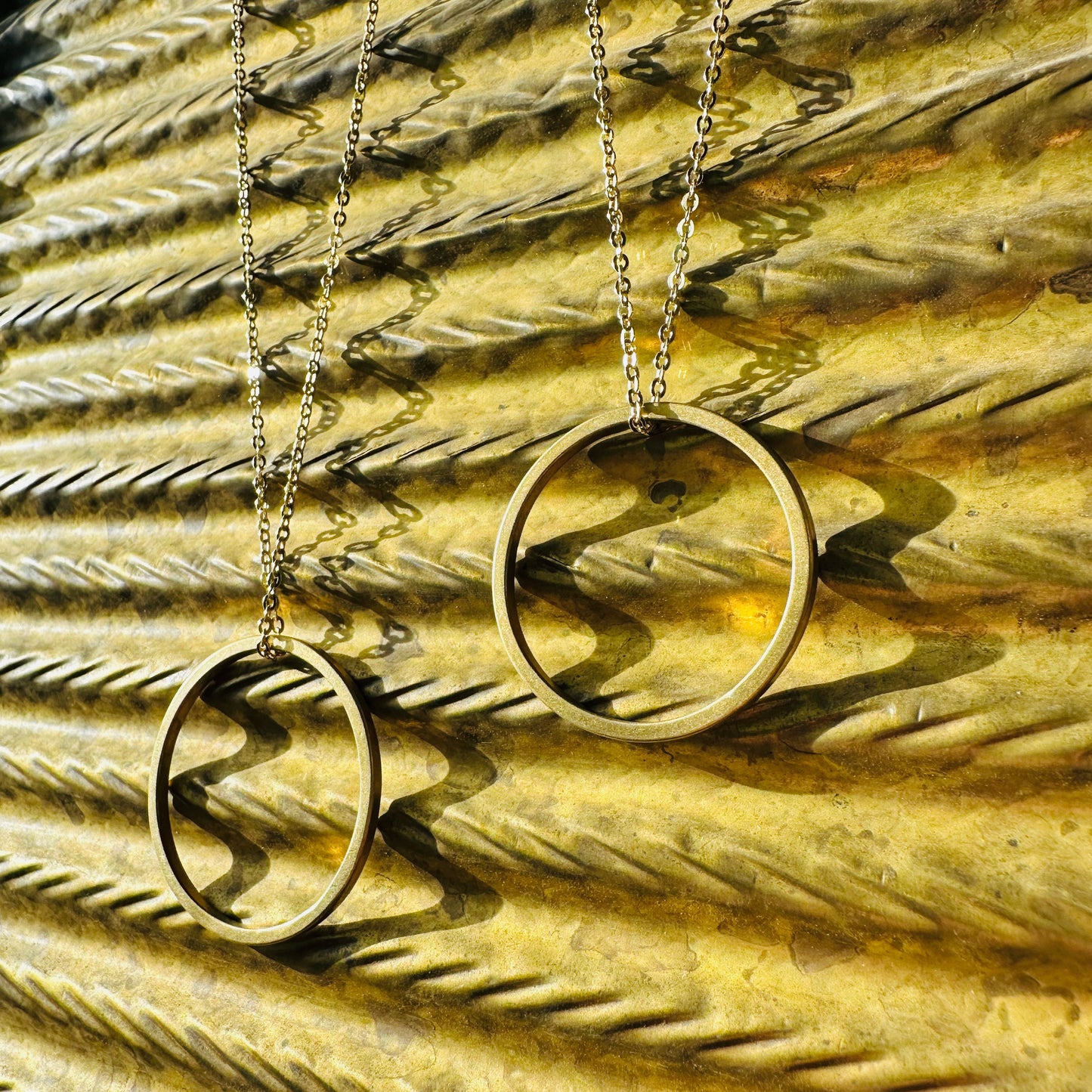 Brass Circle Necklace