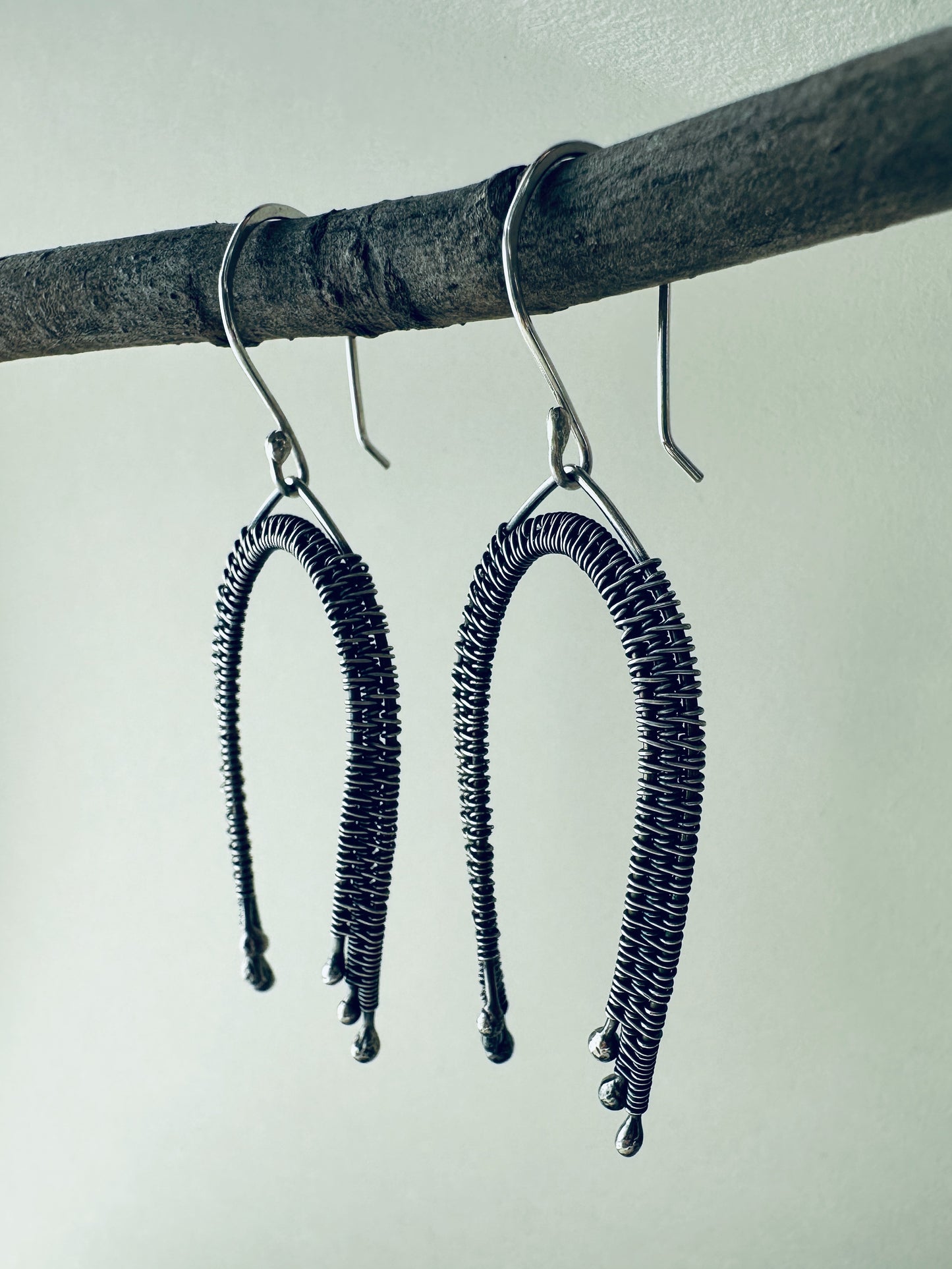 Silver Rainbow Earrings