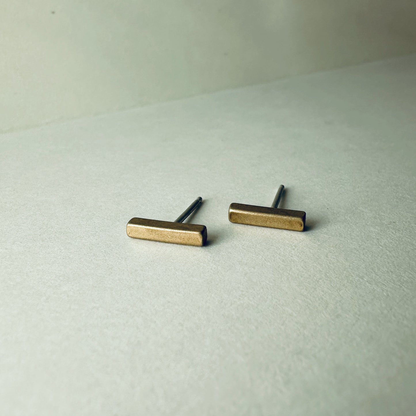 Brass Bar Earrings