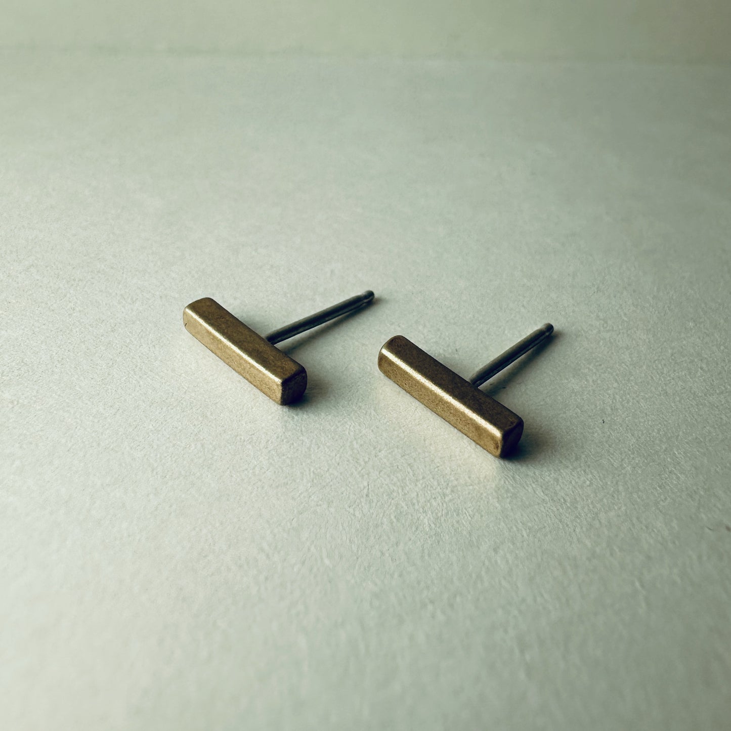 Brass Bar Earrings