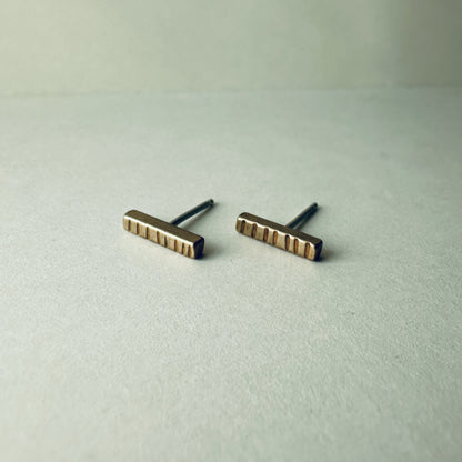 Brass Bar Earrings