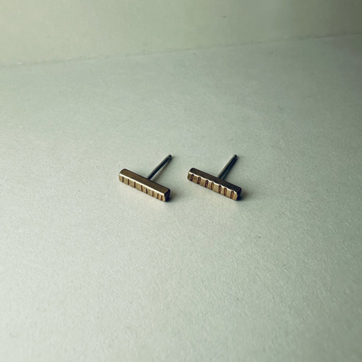 Brass Bar Earrings