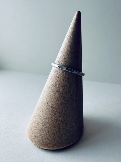 Featherweight Silver Geometric Ring