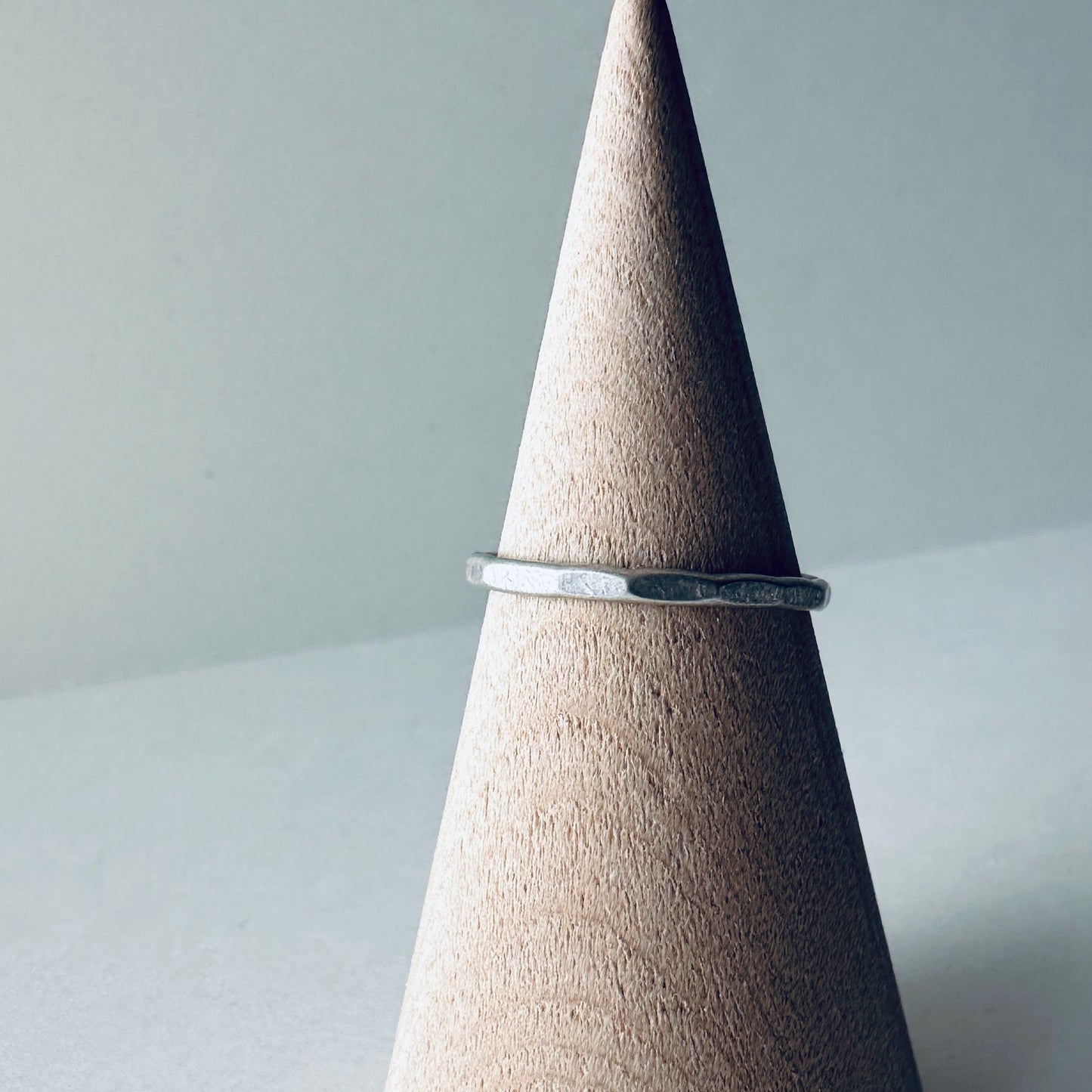 Featherweight Silver Geometric Ring