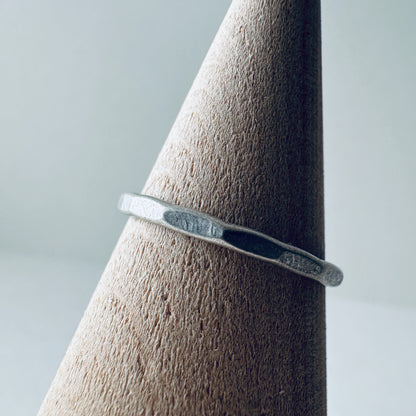Featherweight Silver Geometric Ring