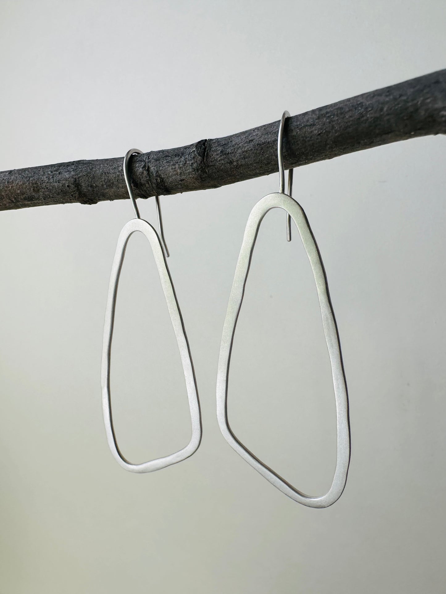 Silver Featherweight Wing Ear Threaders
